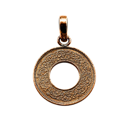 Coin Pendant with hole for Astrology in Real Copper