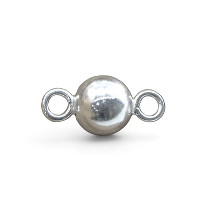 Pure silver Solid Ball Pendant for astrology chandi ki Goli 2 Loops