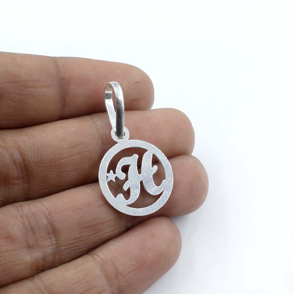 Real Sterling Silver Alphabet Letter Pendant - Select your Alphabet
