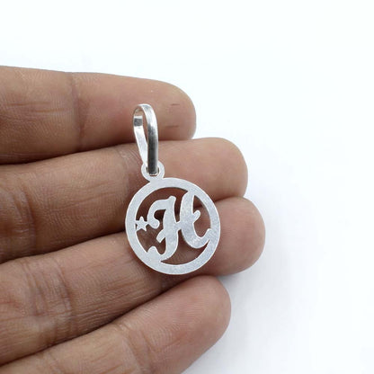 Real Sterling Silver Alphabet Letter Pendant - Select your Alphabet
