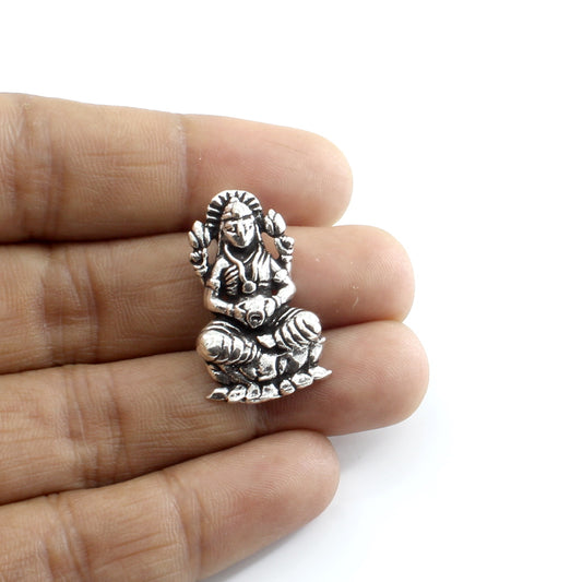 Real Silver Oxidized Religious God Pendant