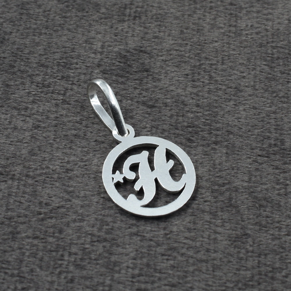 Real Sterling Silver Alphabet Letter Pendant - Select your Alphabet