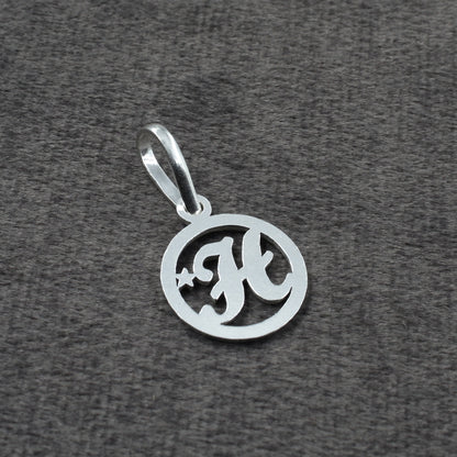 Real Sterling Silver Alphabet Letter Pendant - Select your Alphabet