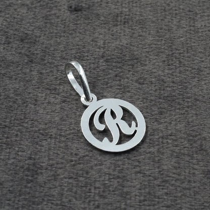 Real Sterling Silver Alphabet Letter Pendant - Select your Alphabet