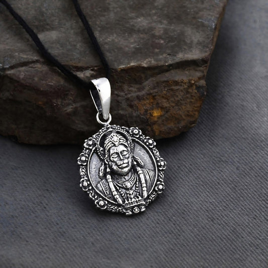 Oxidised 925 Sterling Silver Maha Bajrangbali Pavanputra Pendant