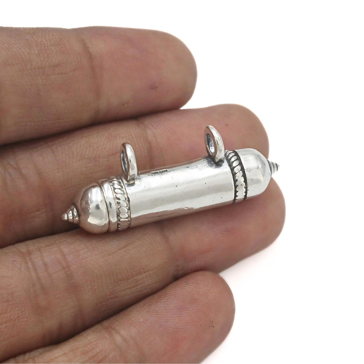 Oxidized 925 Silver Openable Taweez Kavach Pendant