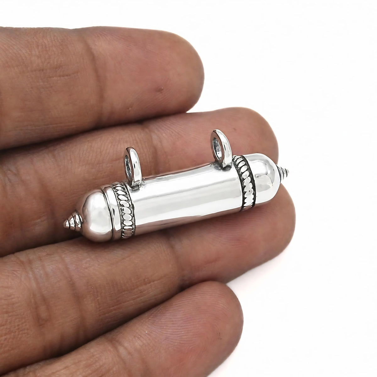 Oxidized 925 Silver Openable Taweez Kavach Pendant