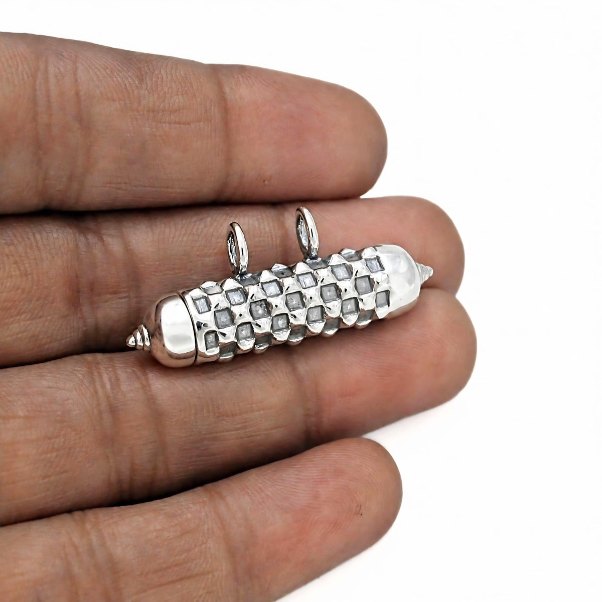 Oxidized 925 Silver Prayer Box Taweez Kavach Pendant