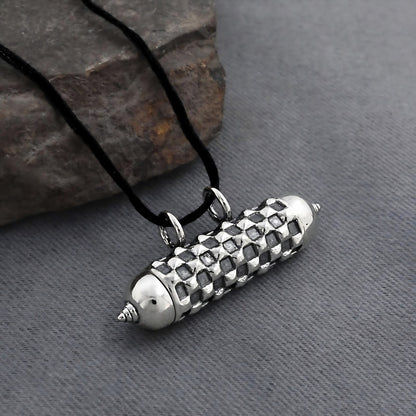 Oxidized 925 Silver Prayer Box Taweez Kavach Pendant