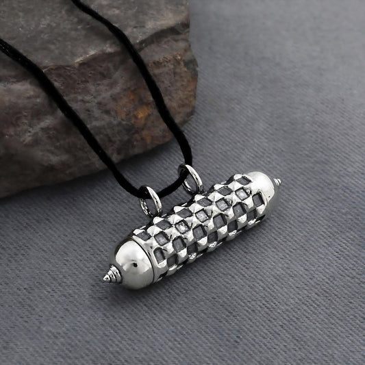 Oxidized 925 Silver Prayer Box Taweez Kavach Pendant
