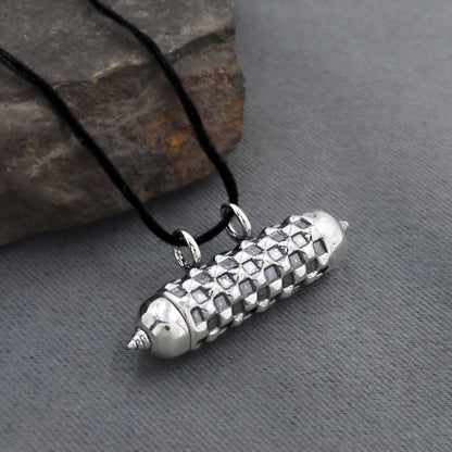 Oxidized 925 Silver Prayer Box Taweez Kavach Pendant