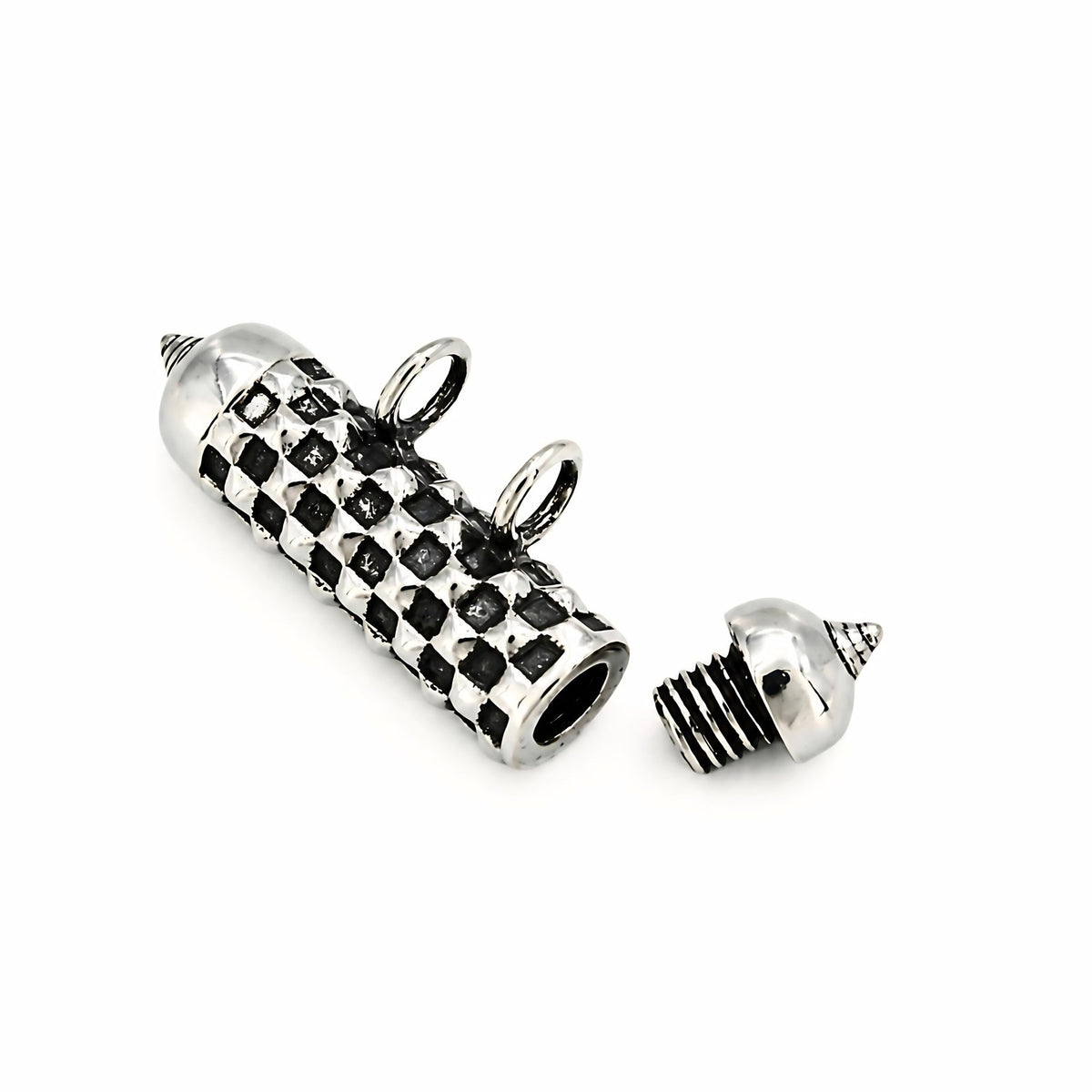Oxidized 925 Silver Prayer Box Taweez Kavach Pendant