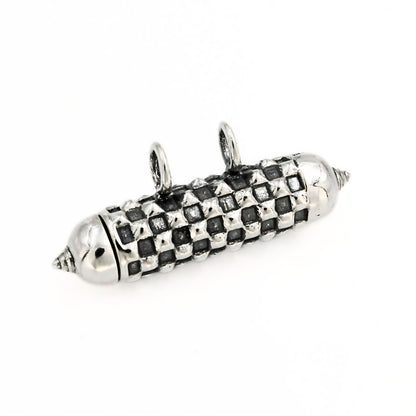 Oxidized 925 Silver Prayer Box Taweez Kavach Pendant