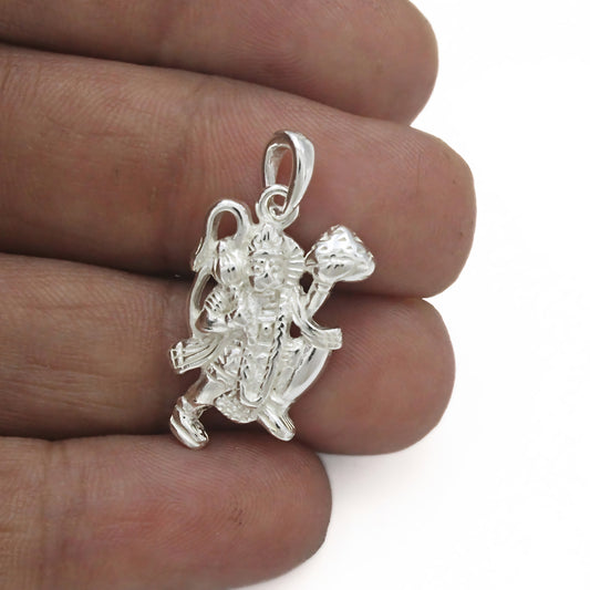 Bajrangbali Flying Pose 925 Sterling Silver Pendant