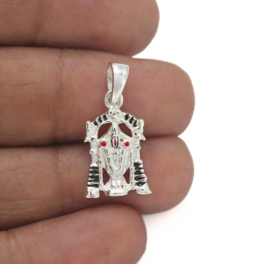Tirupati Balaji 925 Sterling Silver Religious Pendant