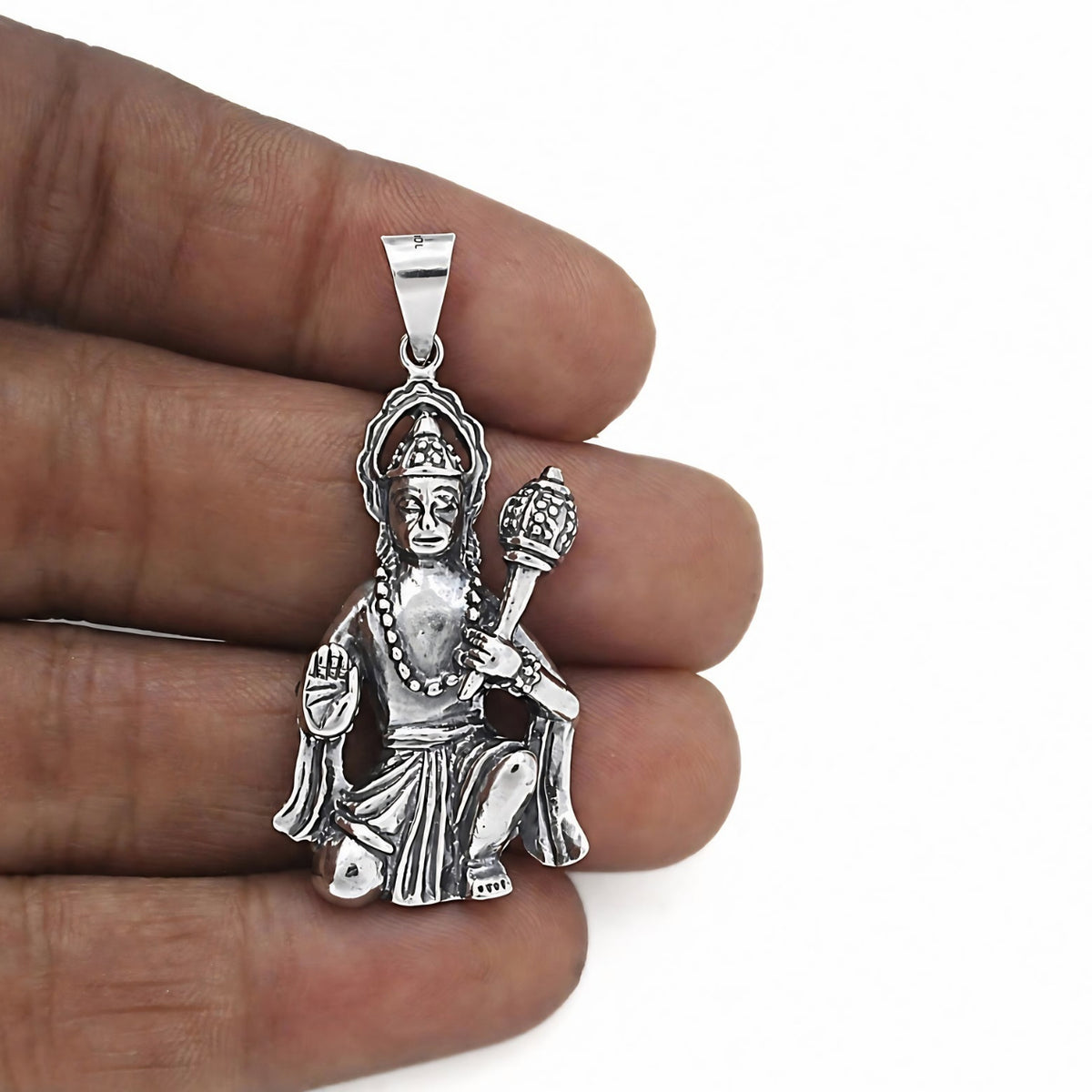 Lord Hanuman Devotion 925 Sterling Silver Pendant