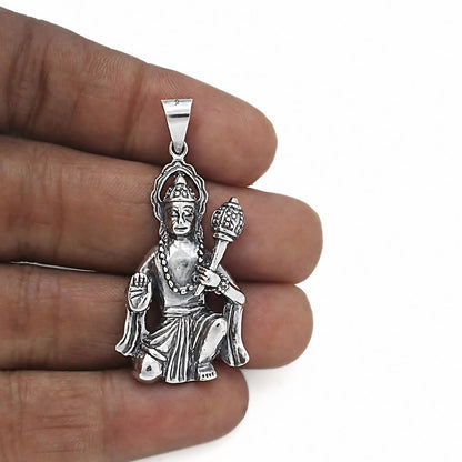 Lord Hanuman Devotion 925 Sterling Silver Pendant
