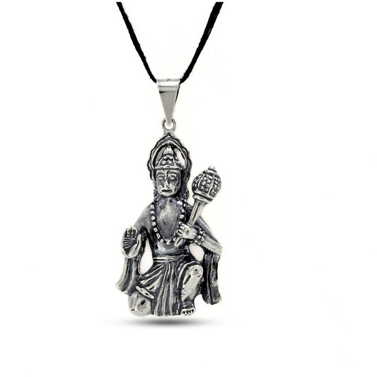 Lord Hanuman Devotion 925 Sterling Silver Pendant