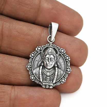 Oxidised 925 Sterling Silver Maha Bajrangbali Pavanputra Pendant