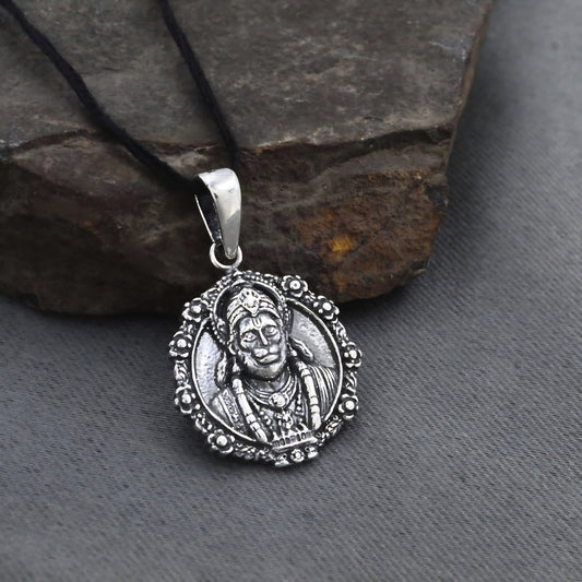 Oxidised 925 Sterling Silver Maha Bajrangbali Pavanputra Pendant