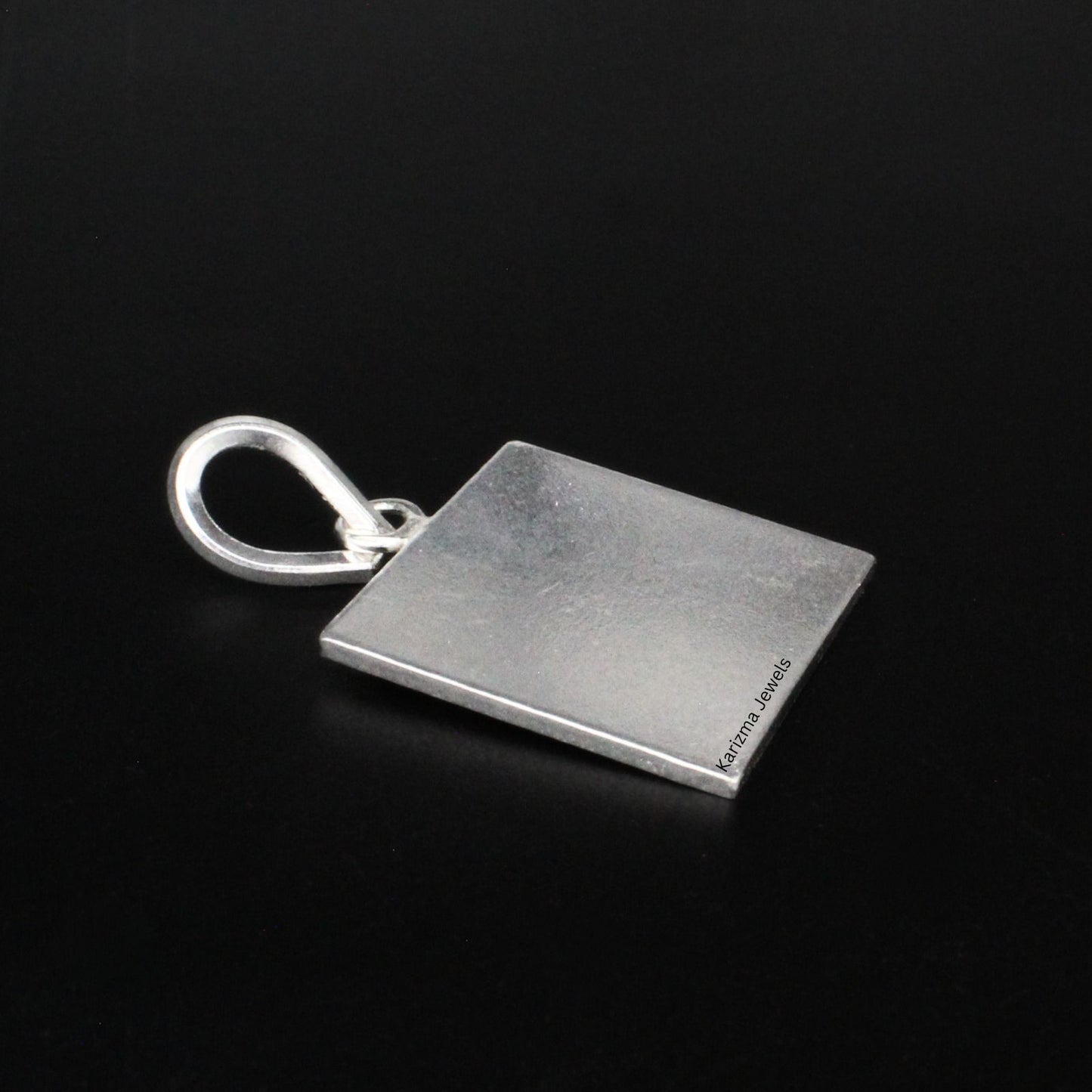 10 Gram - 1 Inch Pure Silver Square Piece pendant Chokor for lal kitab remedies