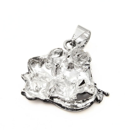 925 Real Sterling Silver Oxidized Lord Radha Krishna pendant