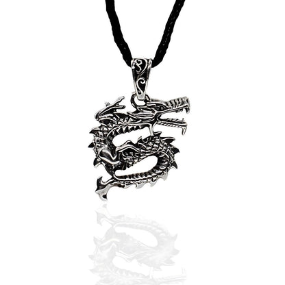 Real 925 Silver Oxidized amazing Dragon Charm Pendant