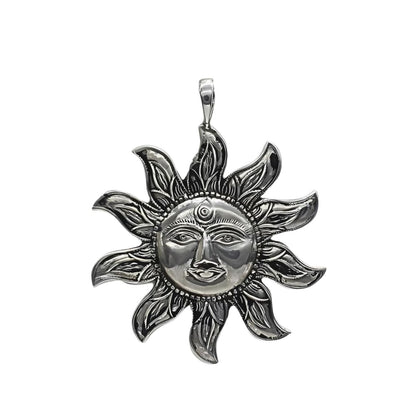 925 Real Silver Lord Suryanarayana Sun Design vintage look Pendant