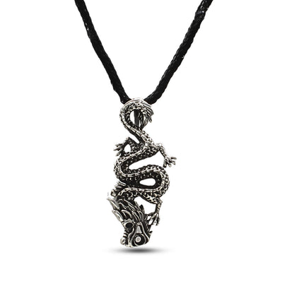 Real Silver Oxidized  gorgeous dragon charms Pendant