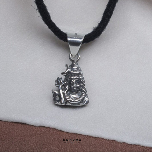 925 Sterling Silver Oxidized fabulous Small Shiva Pendant