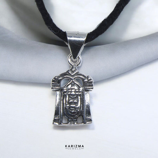 Indian design 925 Sterling Silver Oxidized Finish Sri Balaji Pendant