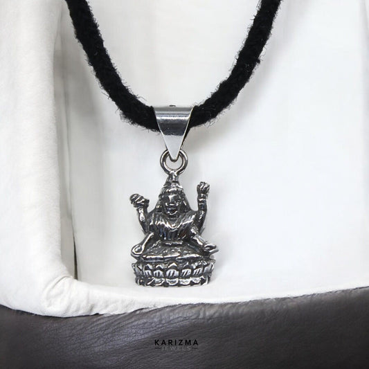 925 Sterling Silver amazing vintage style Goddess Mata Laxmi Pendant