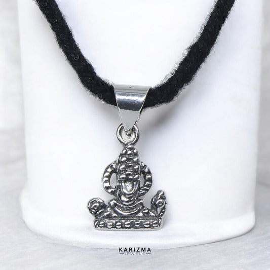 925 Sterling Silver Oxidized Indian Lord Tirupati Balaji Pendant