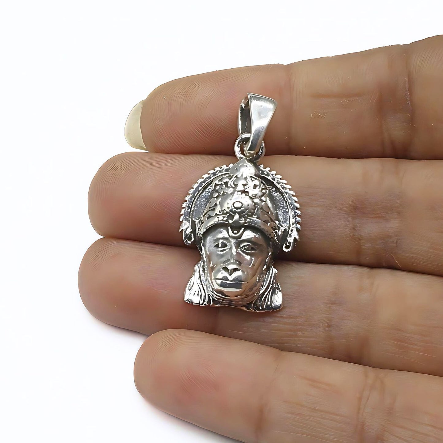 Real Silver Oxidized Hanuman Face daily Wear Excellent gifting Pendant