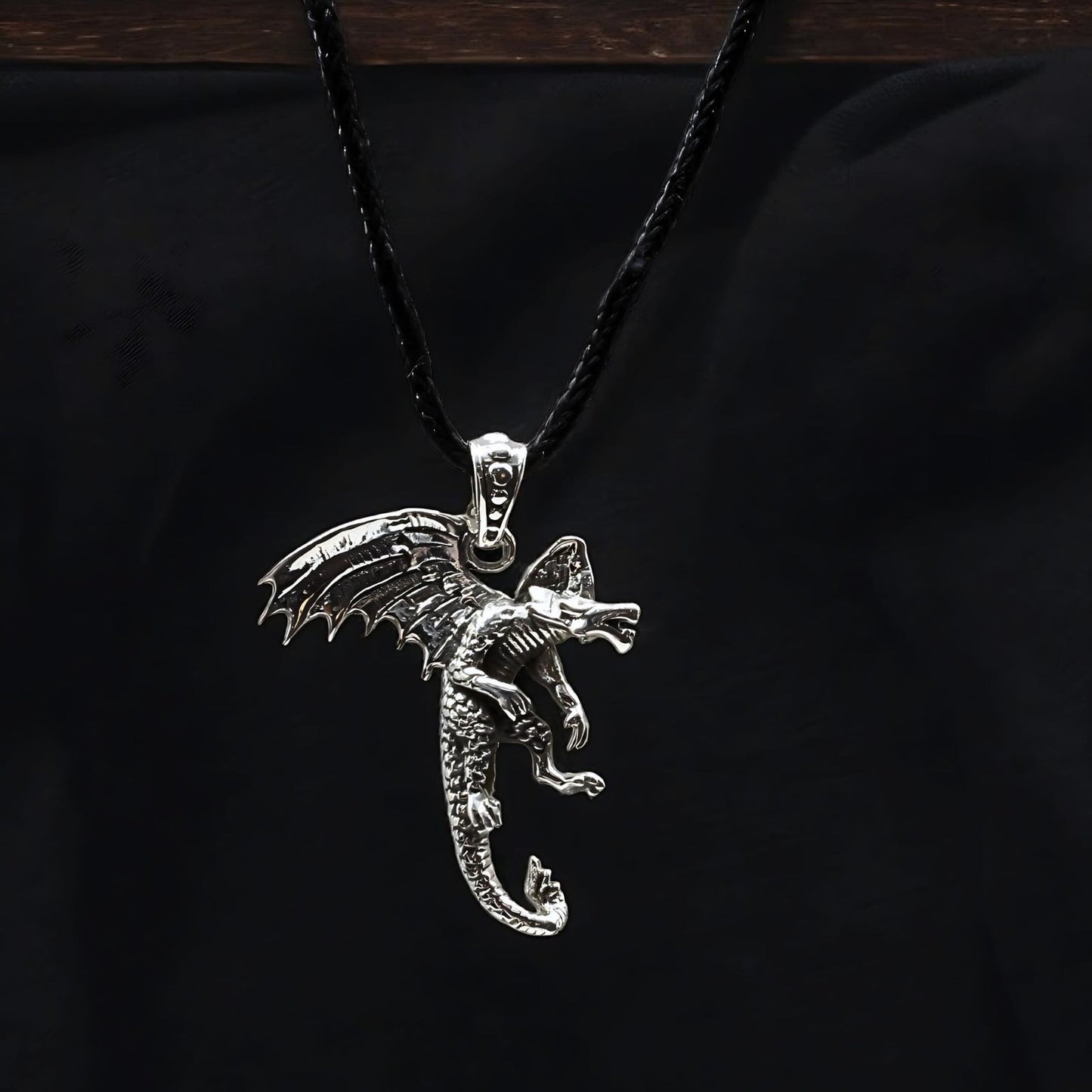 Real Silver Oxidized amazing Dragon Fly Unisex Pendant