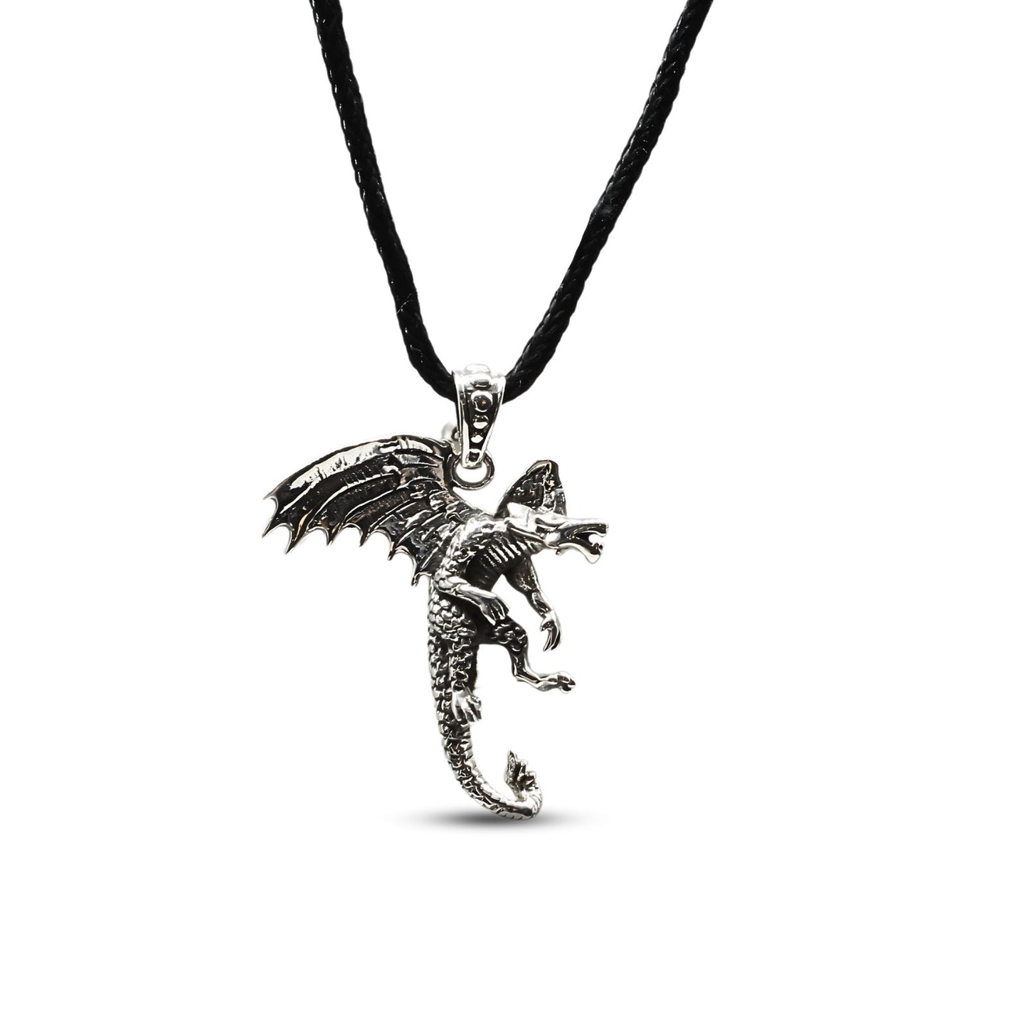 Real Silver Oxidized amazing Dragon Fly Unisex Pendant