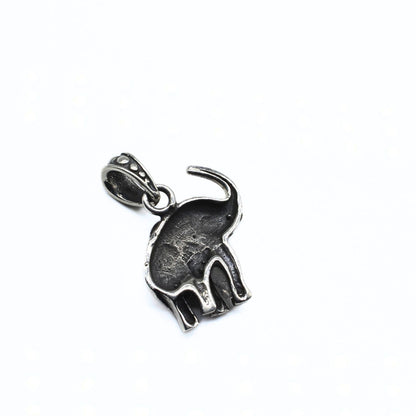 Real Silver Oxidized cute Elephant in small size unisex Pendant