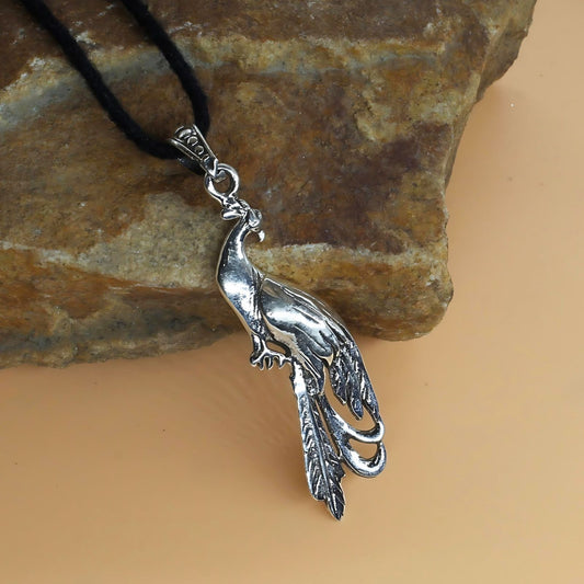 925 Real Silver Beautiful Peacock Elegance handmade Unisex Pendant