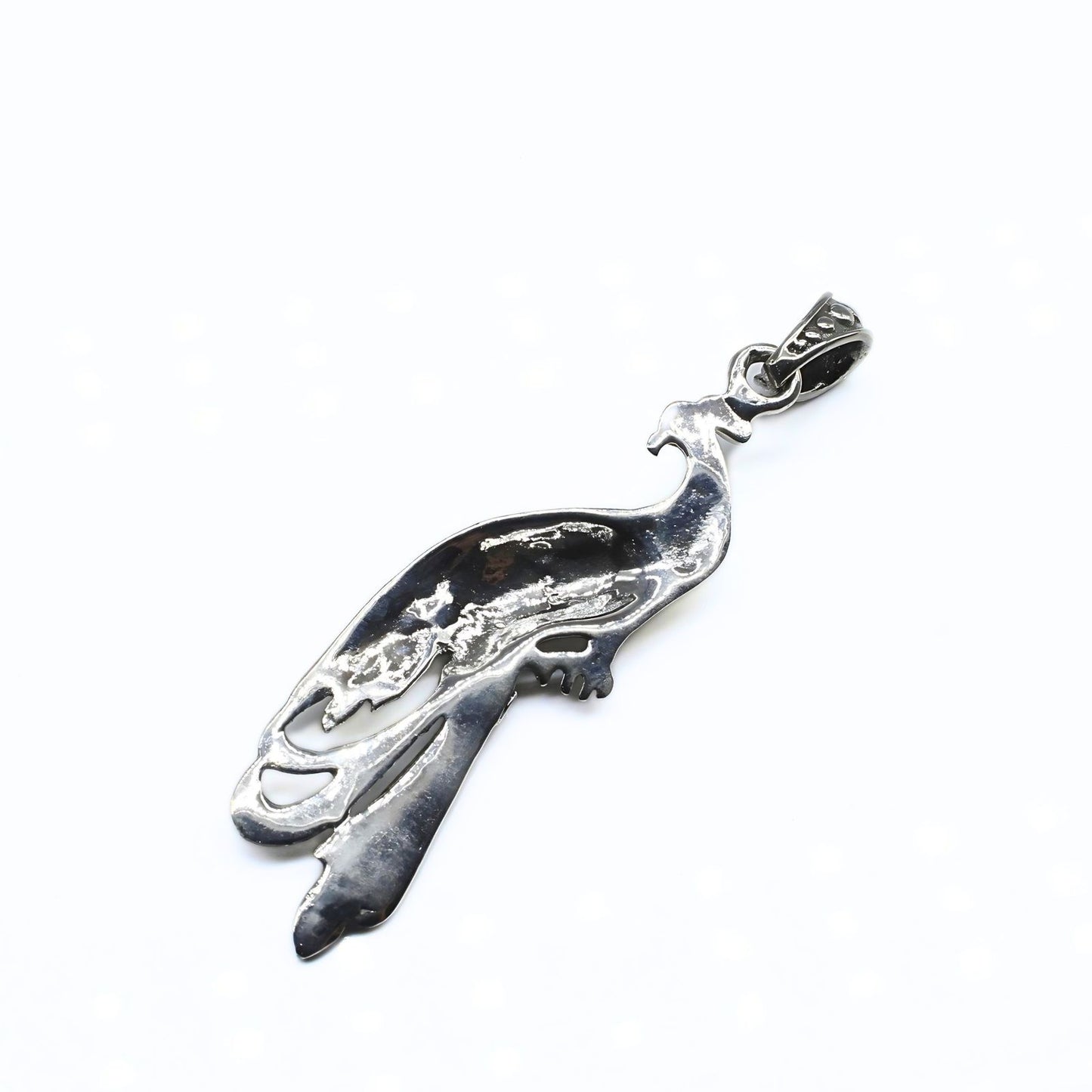 925 Real Silver Beautiful Peacock Elegance handmade Unisex Pendant