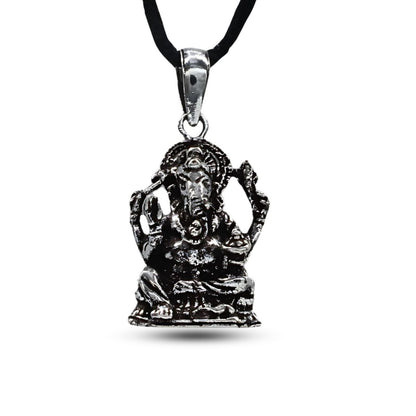 925 Real Silver Oxidized cultural design Lord Ganesha Pendant