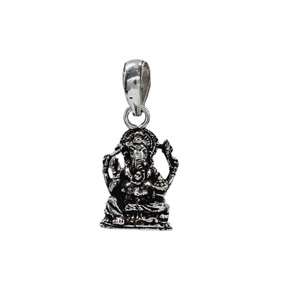 925 Real Silver Oxidized cultural design Lord Ganesha Pendant