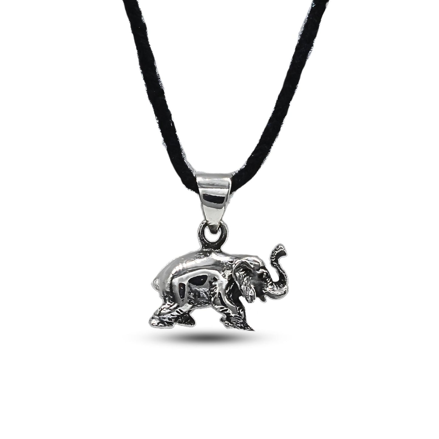 925 Real Silver fabulous vintage look 3D Elephant Unisex Pendant