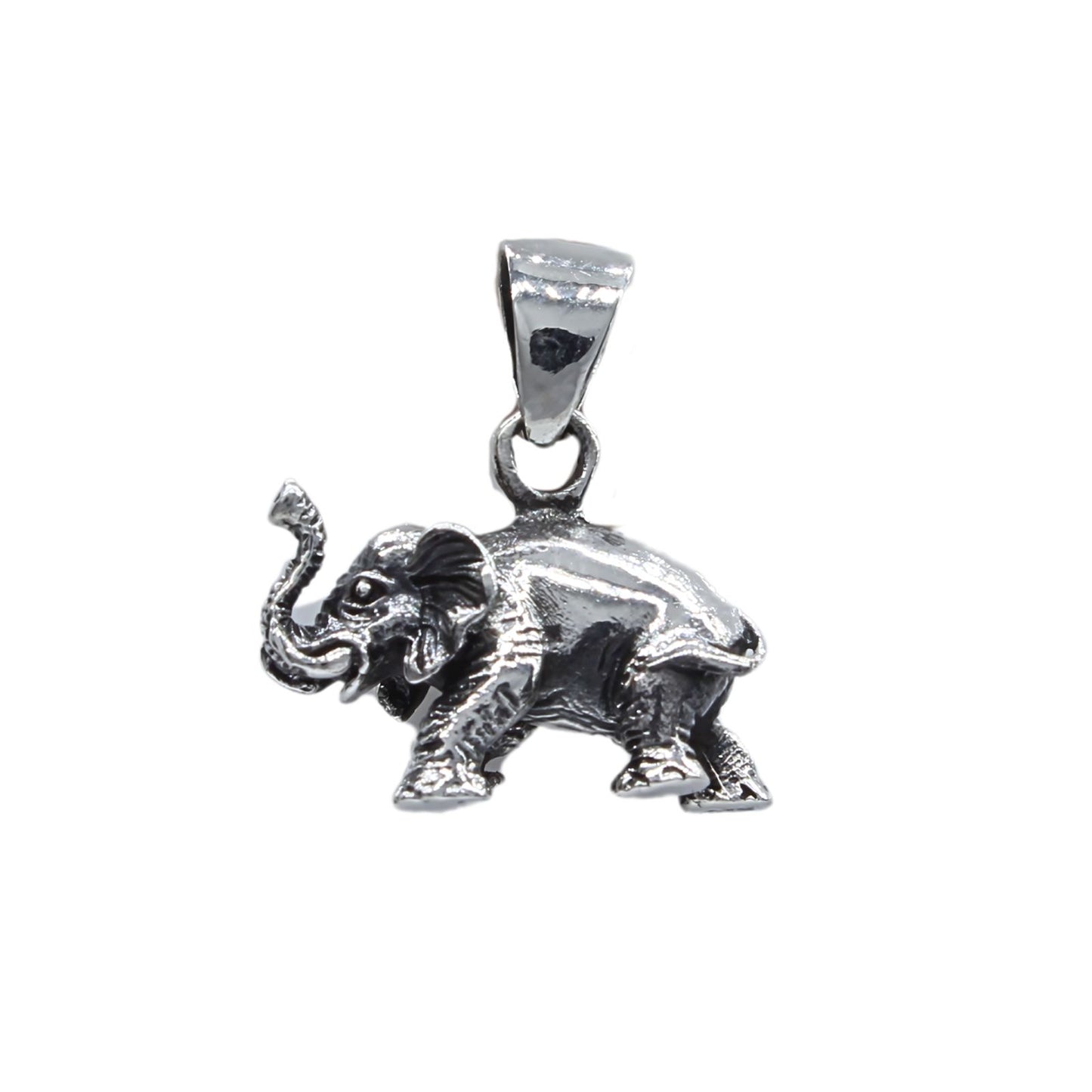 925 Real Silver fabulous vintage look 3D Elephant Unisex Pendant