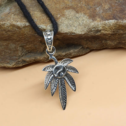 Amazing Palm Tree Real Silver Unisex Pendant