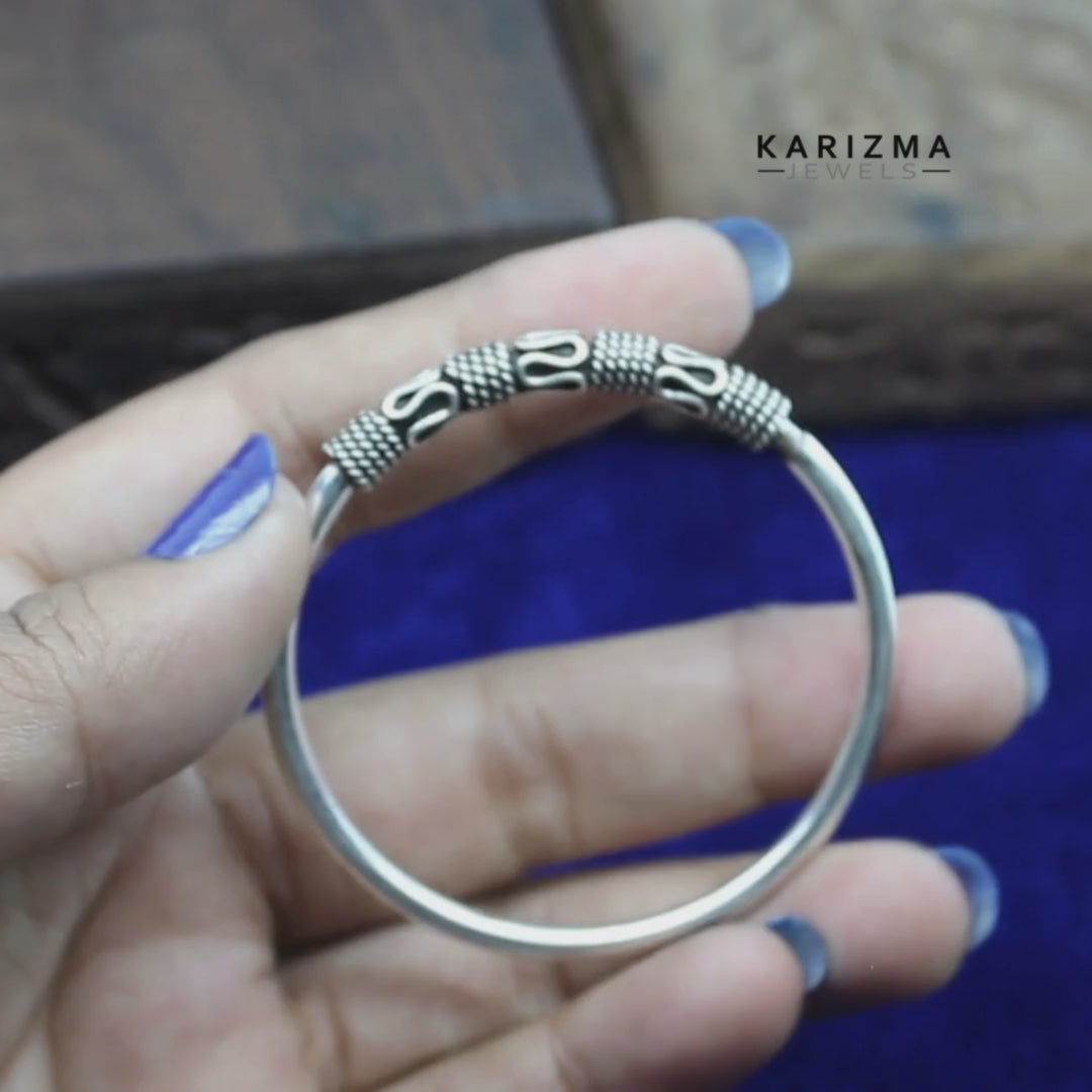Silver Kids Bangles (Pair/1-8 yrs)- Shop Kids Bangles in pure silver online  — KO Jewellery
