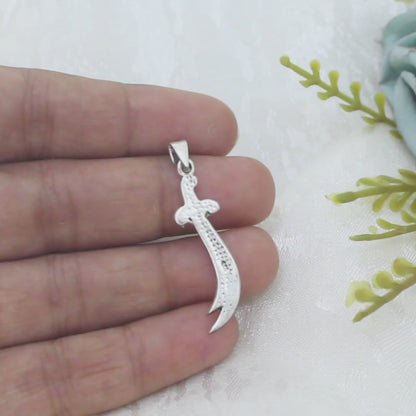 Real Silver Excellent handmade Sword design Unisex Pendant