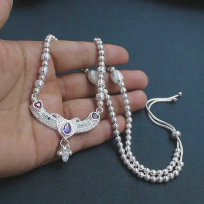 Real Sterling Silver Mangalsutra women necklace Excellent gifting chain for wife