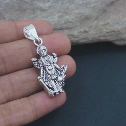 925 Real Sterling Silver Lord Vishnu Pendant