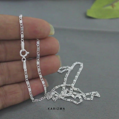 925 Sterling Silver women Snail Neck chain 18"