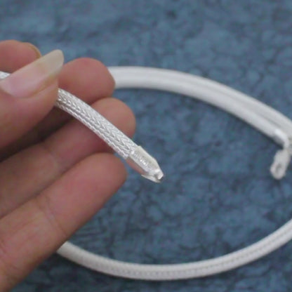 24 Inch Real 925 Silver Snake Bone Chain – Sleek & Stylish Chain Design